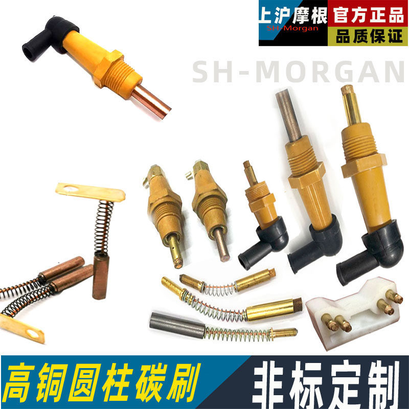 离合器电刷烟斗碳刷印刷机压痕机塔机铣床机床圆柱6*25/8*33/36MM