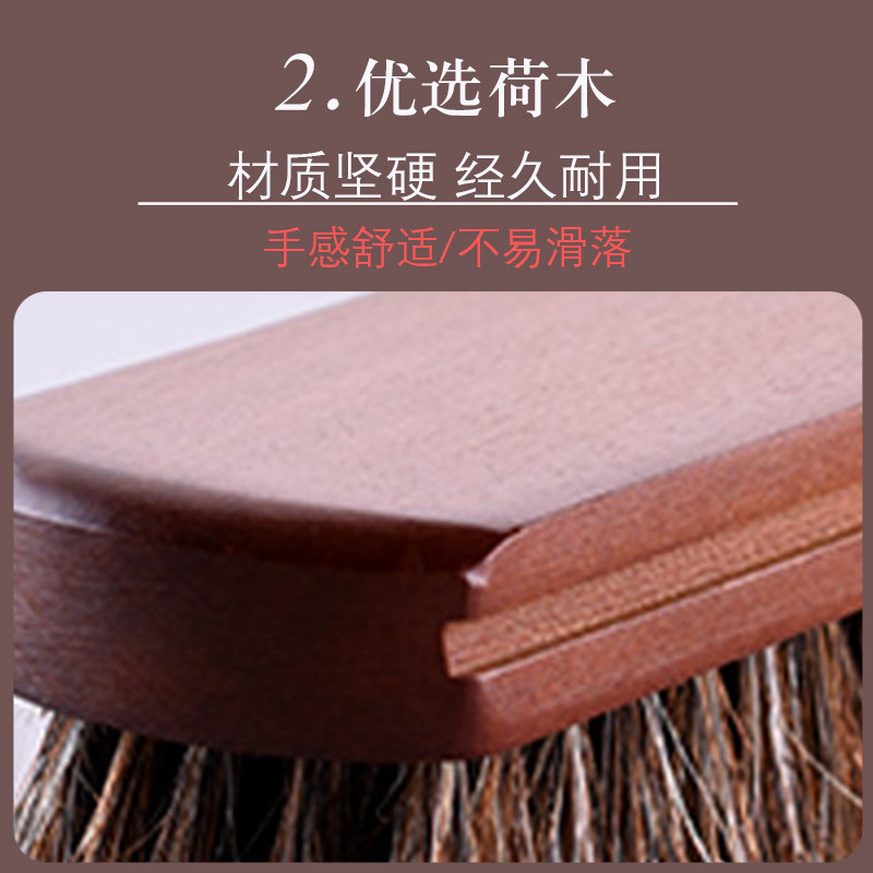 Precio de fábrica de madera maciza de cerdas de caballo cepillo de zapatos cuadrado cepillo de zapatos de limpieza del hogar polvo cepillo de zapatos cuidado de pulido cepillo de pelo de caballo