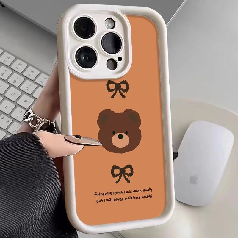 Funda para teléfono iphone16promax para pareja Apple 15pro anti-caída 14 oso 13 lindo 12 nuevo x
