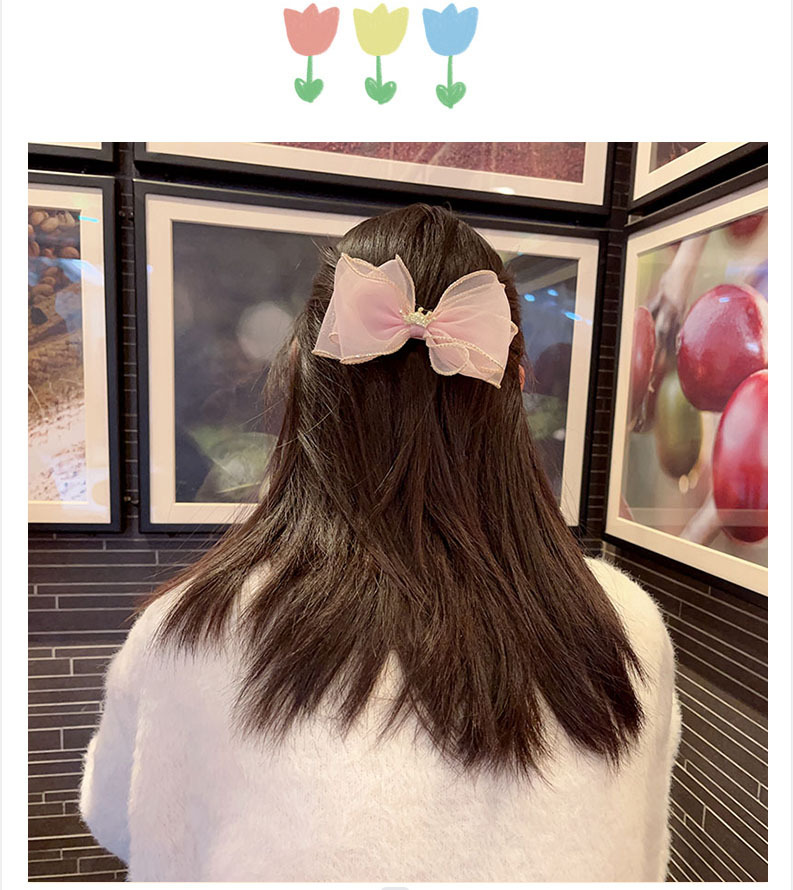Bow Knot Pattern All Seasons Season Girl'S Gender Pastoral Style Pastoral Girl'S Bow Knot Cloth Hair Clip