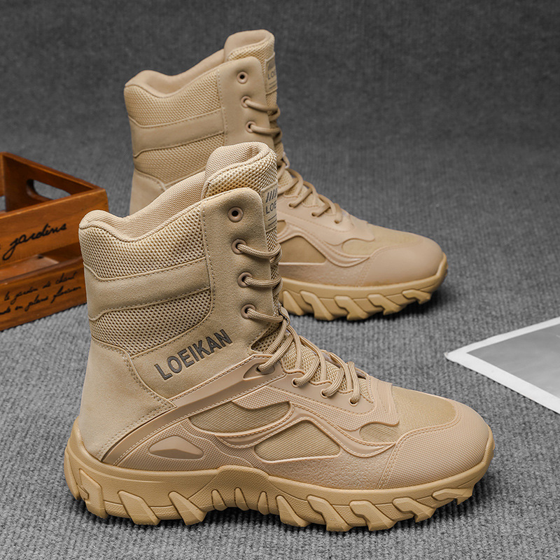 Cross-Border 2025 New Autumn and Winter High-Top Men's Boots Versatile British Style Martin Boots Outdoor Trendy Sports Hiking Shoes for Men