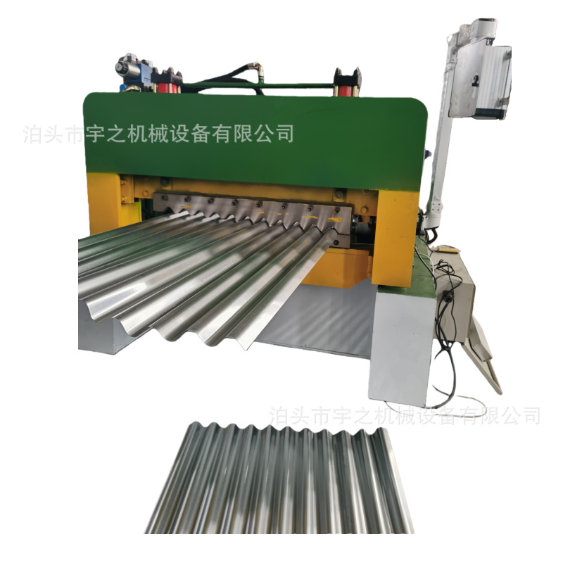 波纹板压瓦机 出口非洲薄板专用彩钢波浪瓦成型机彩钢屋面板设备