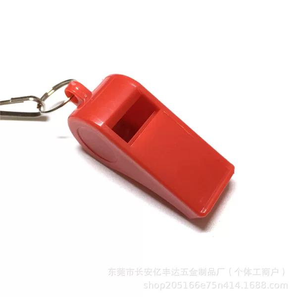 Red ABS plastic whistle, suitable for outdoor sports, used by sports teachers, for basketball and soccer training and matches, referee whistle, high-pitched sound