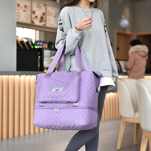 Folding travel bag, independent shoe compartment, fitness bag, waterproof yoga bag, fashionable luggage bag, boarding bag, mother and baby bag