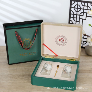 High-grade green Dendrobium officinale packing box Dendrobium powder slice gift box empty box maple bucket half a kilo can be wholesale