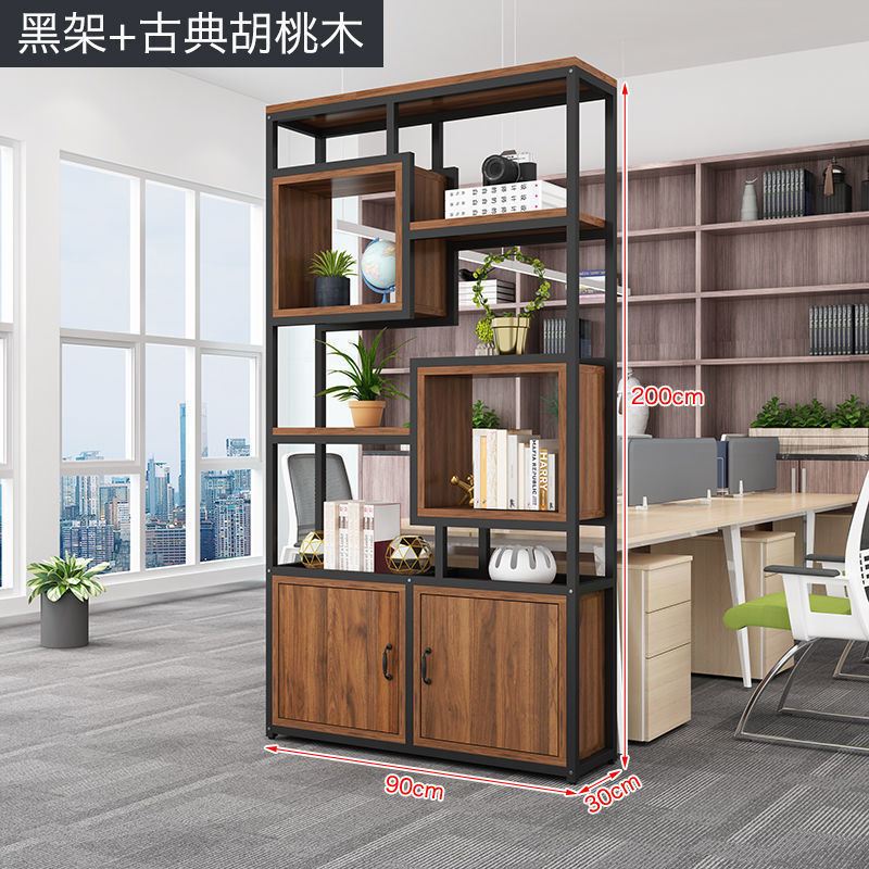 办公室屏风隔断置物架铁艺落地花架装饰架餐厅客厅玄关展示架书架|undefined