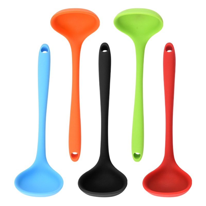 Mini cuchara de silicona Cocina cuchara de cocina cuchara de suplemento alimenticio para niños cuchara de silicona de material de grado alimenticio 21cm