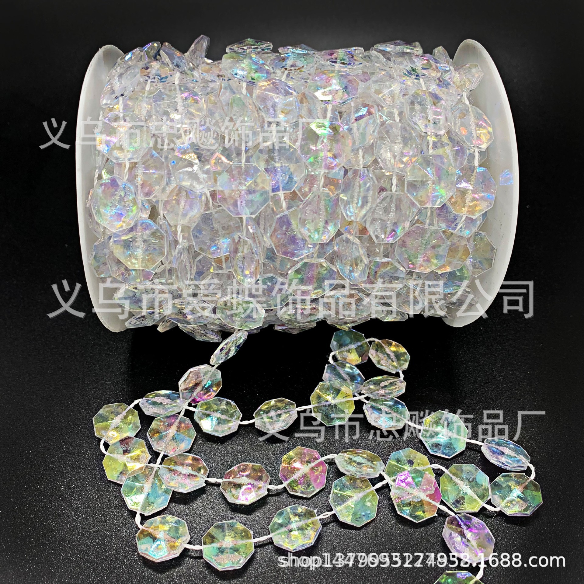 Acrylic curtain, ceiling decorations for hotel, 10mm