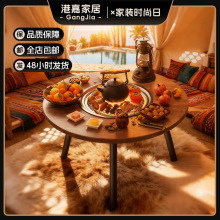 户外烧烤炉茶桌家用室内无烟便携折叠木炭烤肉桌野外庭院围炉煮茶