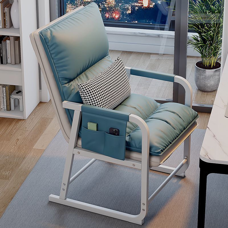Computer Chair for Home Use, Suitable for Girls' Bedrooms, with Backrest, Foldable Recliner for Office, Comfortable for Long Sitting, Dormitory Lazy Sofa Chair