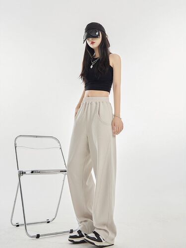 American sweatpants women's spring and autumn overalls banana pants jazz casual pants loose wide-leg pants