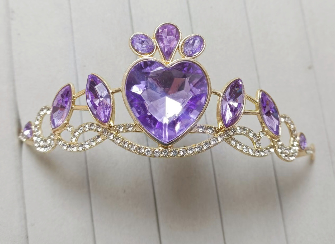 Estilo coreano de los niños corona tocado princesa lindo la muchacha los niños diadema Cristal Elsa cumpleaños corona hadas