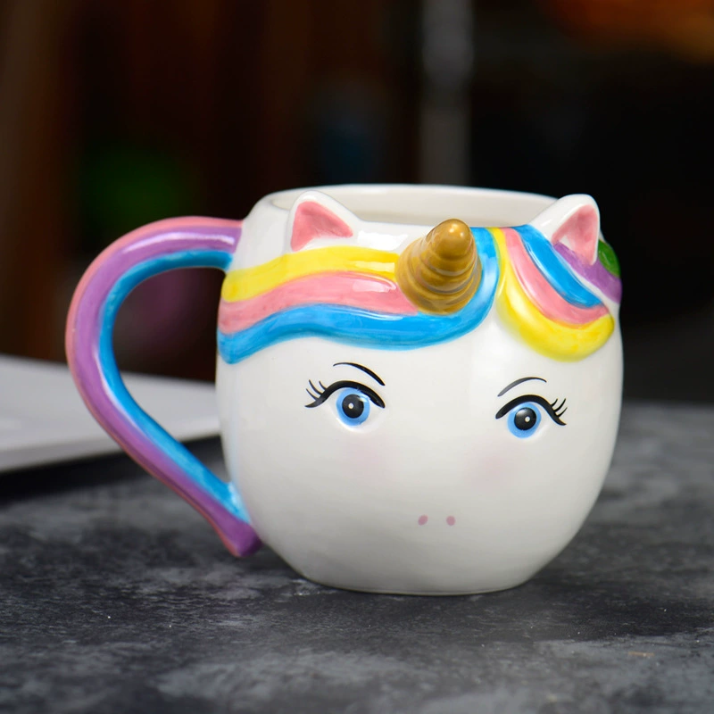 Строгий отбор европейских и американских единорогов чашка Ceramic Cup Milk Breakfast Cup Rainbow Mak Capital Cup Home Creative Mark Cup