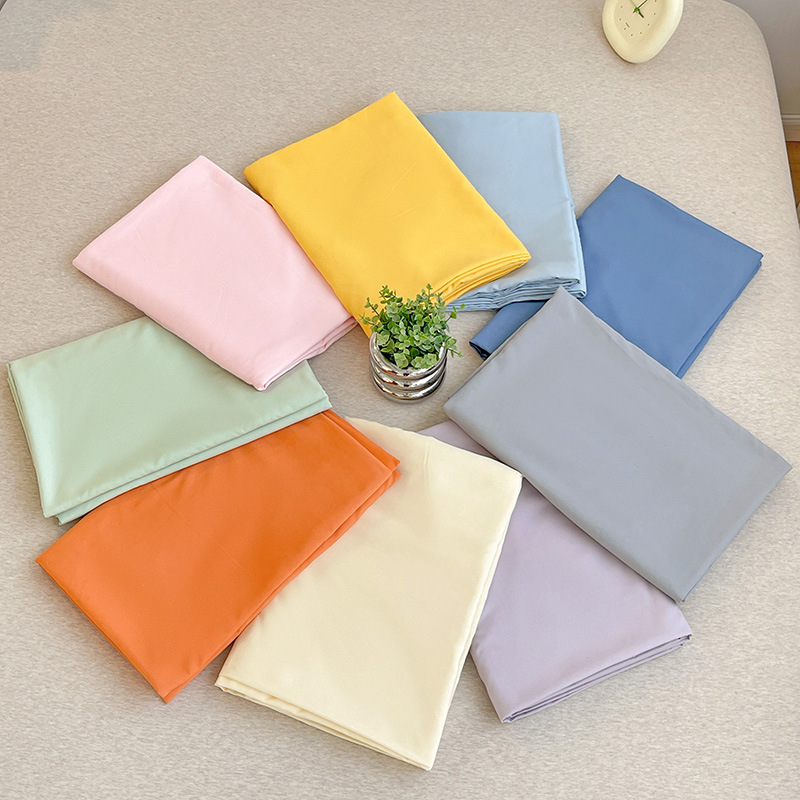 新款雅棉斜紋磨毛枕套 純色家用枕套保護套單品枕套批發