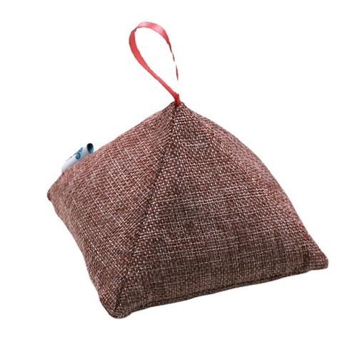 Ribbon can hang triangular bamboo charcoal bag to absorb formaldehyde and deodorize, household car use activated carbon bag for air freshening, wholesale customizable