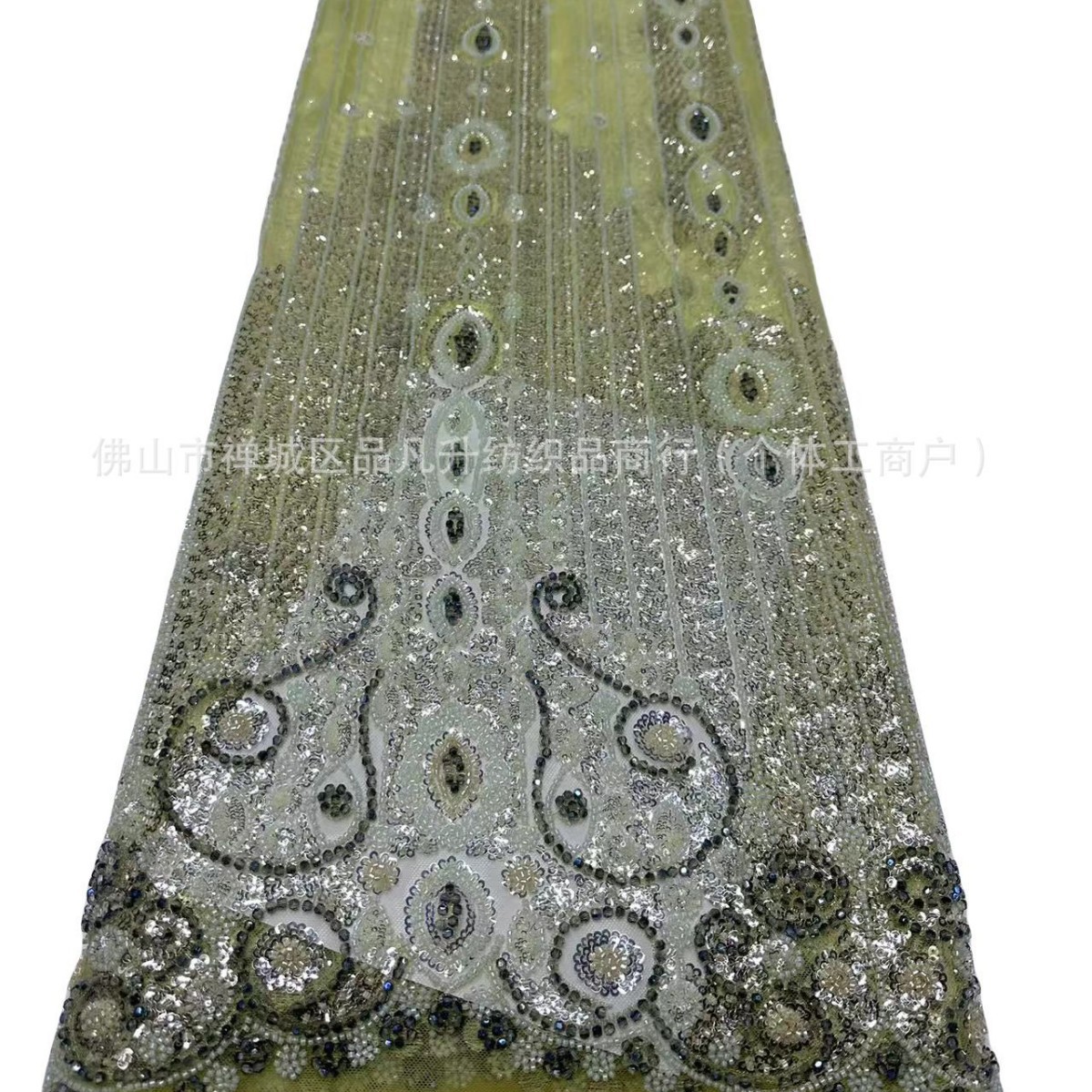 industria pesada de alta densidad cuentas tubo de cuentas tela bordada alta fijación vestido de boda tela de moda cuentas de encaje en stock image 4