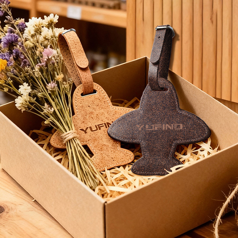 Low-Carbon Original Coffee Grounds Cork Eco-Friendly Recyclable Anti-Lost Name Tag Luggage Tag Bag Charm