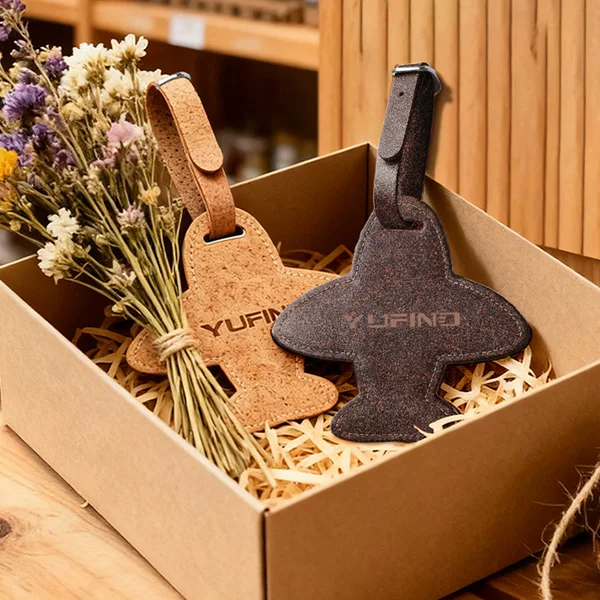 Low-Carbon Original Coffee Grounds Cork Eco-Friendly Recyclable Anti-Lost Name Tag Luggage Tag Bag Charm