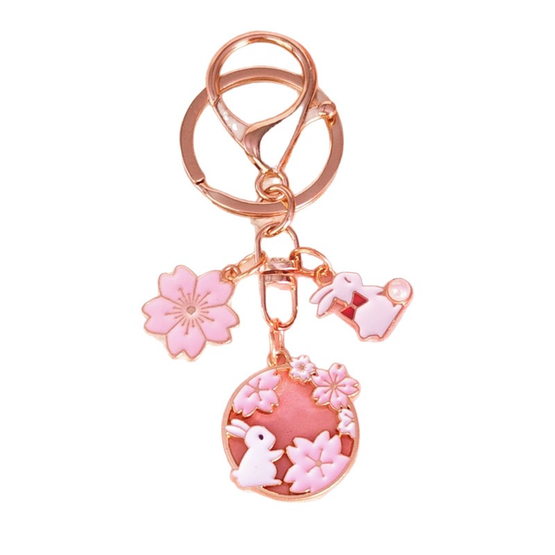 中秋節キーホルダーウサギ月かわいい合金ペンダントバッグペンダント親友ギフトホリデーギフト|undefined