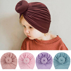 12色甜甜圈嬰兒帽帽歐美兒童帽子寶寶打結新生兒頭巾帽
