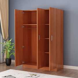 衣柜实木质简约现代经济型收纳储物柜子家用卧室组装板式简易衣橱