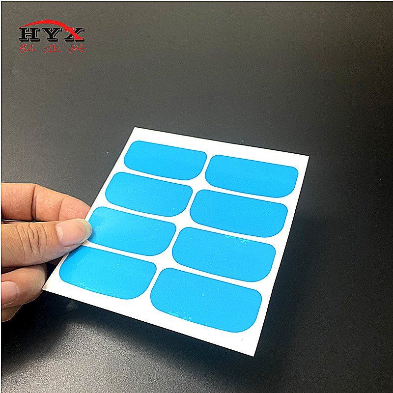 蓝色PE保护膜电子五金数码表面吸附 PET PVC PE静电膜模切成型