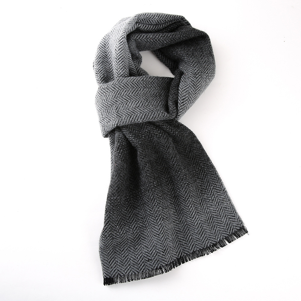 Versatile Winter Scarf For Men Stylish Plaid Tassel Design_voghion.com