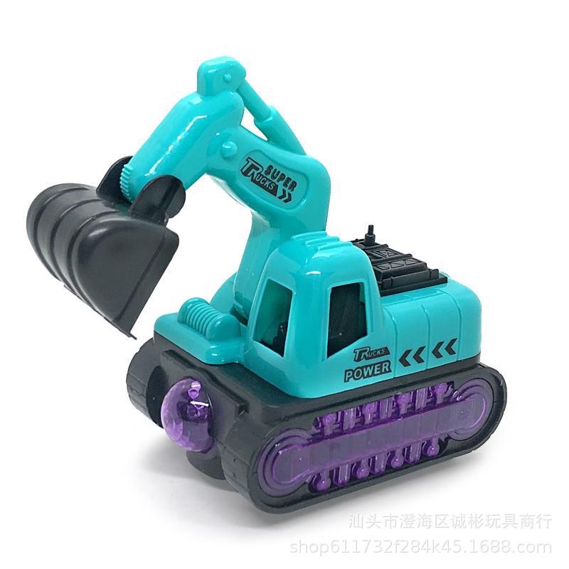 Coche de juguete para niños música eléctrica luminosa Universal ingeniería coche dibujos animados excavadora puesto al por mayor mercado nocturno