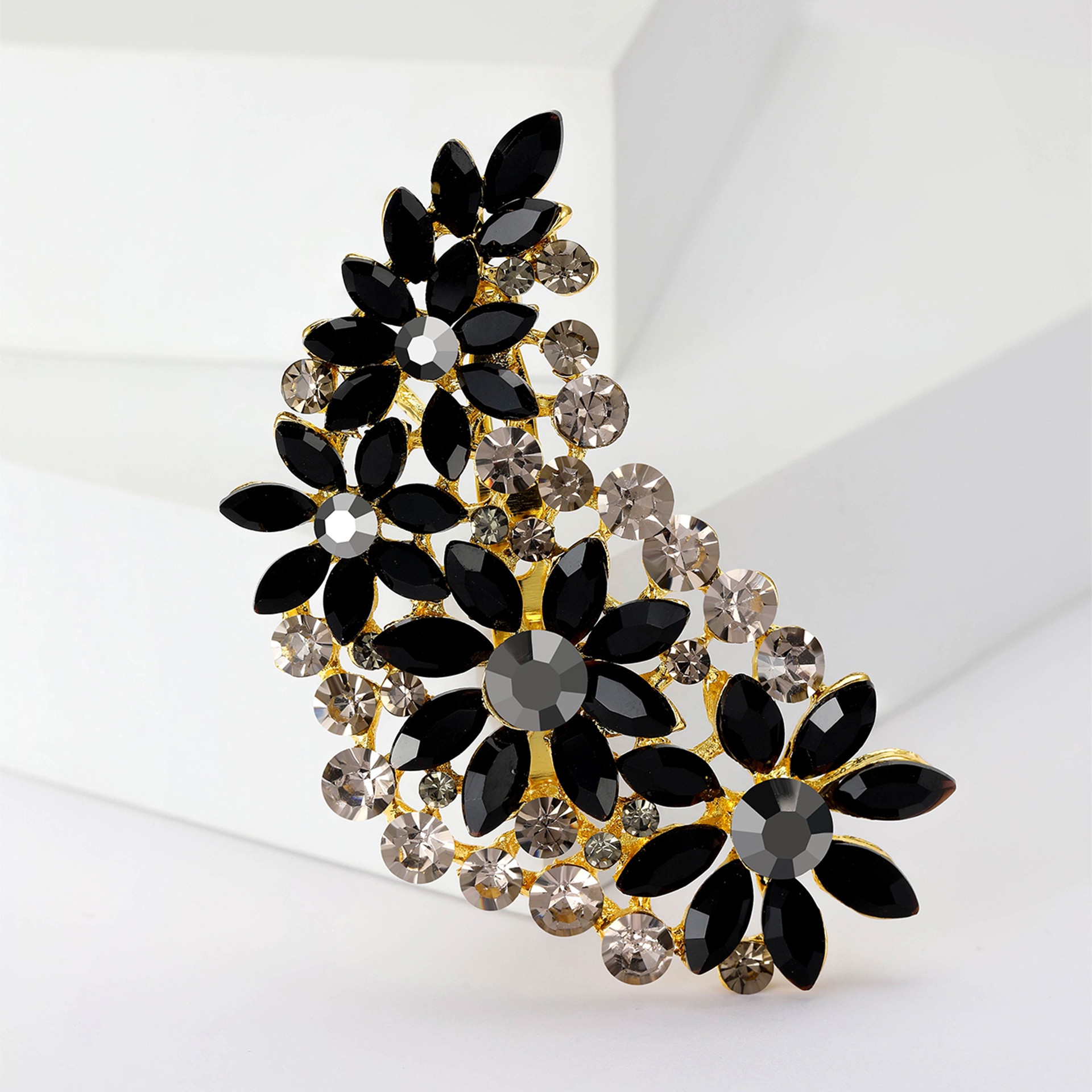 31g Weight Rhinestones Inlay Material Brooches Classification Holiday Occasion Alloy Material Flower Pattern Women's Gender Inlay Design Elegant Style Elegant Pin Flower Alloy Inlay Rhinestones Women's Brooches 3