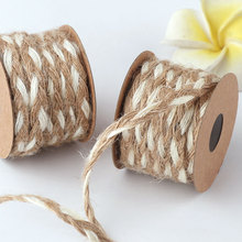礼物包装原木色手工制作蕾丝花边白亚麻绳线装饰品宽diy绳子编织