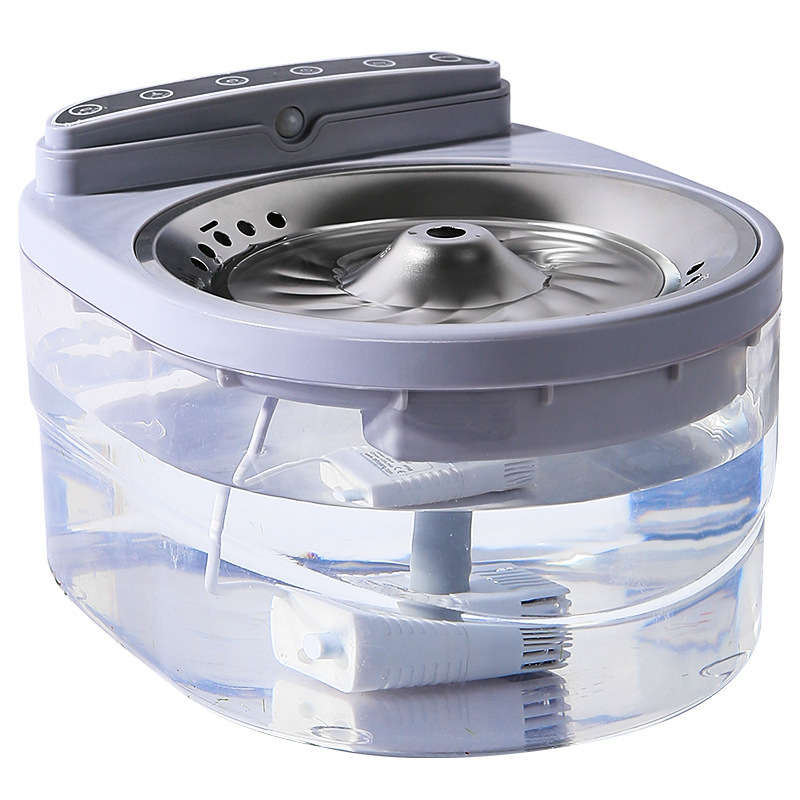 Dispensador de agua inteligente para mascotas, ciclo inalámbrico, alimentador de agua silencioso recargable, bebedero de agua viva de acero inoxidable para gatos