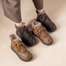 洋气加绒保暖雪地靴妈妈鞋棉鞋防滑软底中老年人短靴女鞋春夏