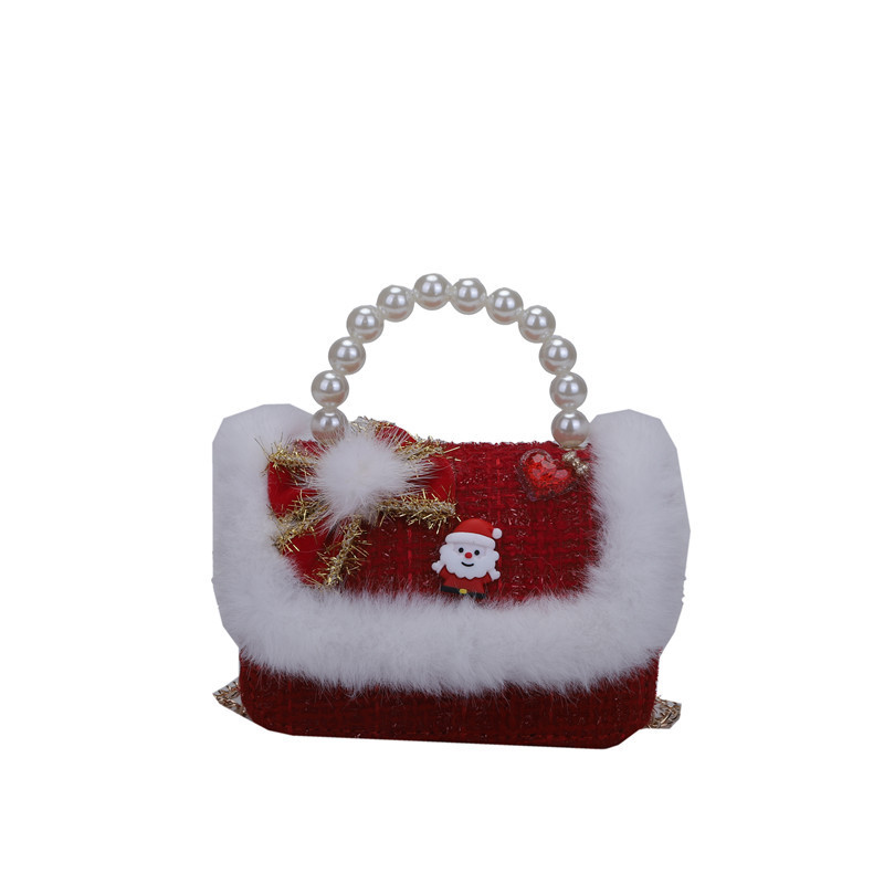 Mini moda para niñas bolso de cambio de perlas 2024 nuevo patrón de moda coreana bolso de ropa infantil
