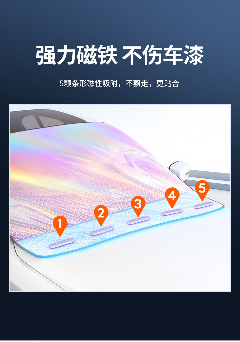 Car sun visor front gear thickened magnetic laser insulation board SUV car summer sun visor accessories