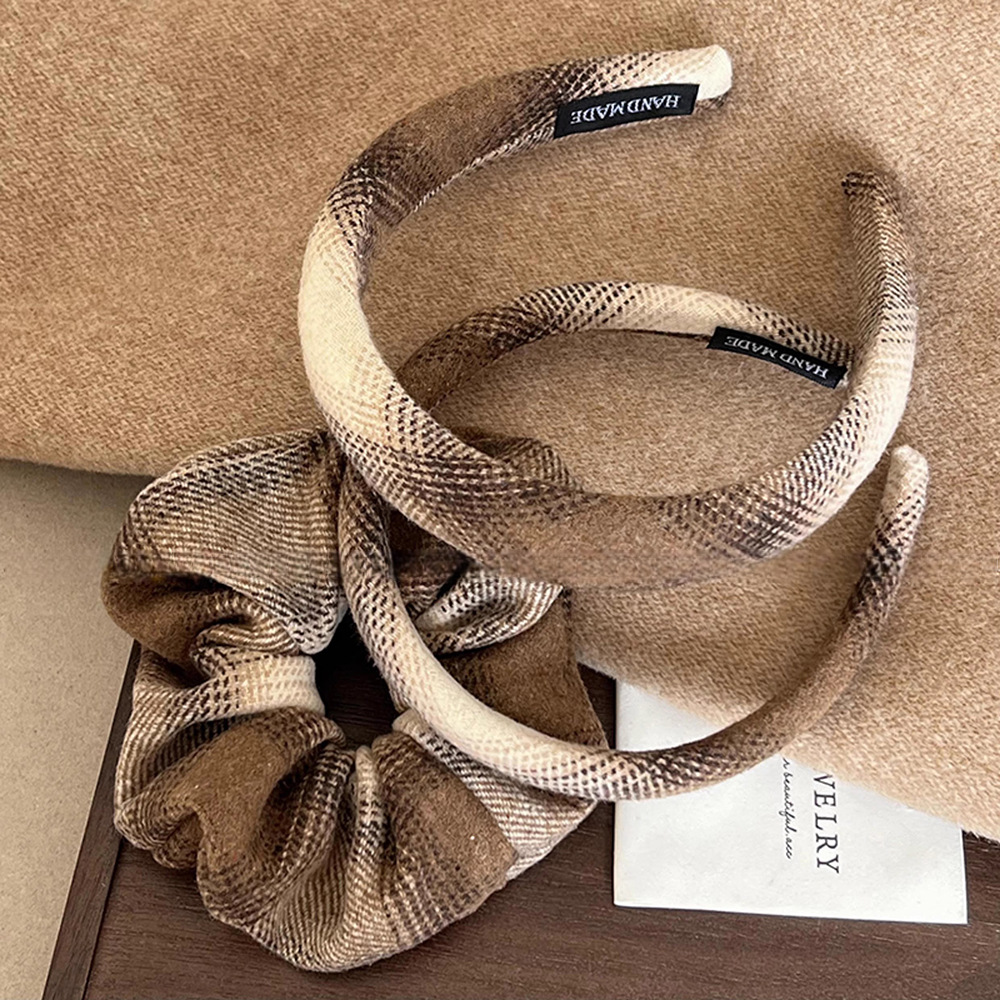 British Style Pattern Headband For Women High End Fabric Hairband_voghion.com