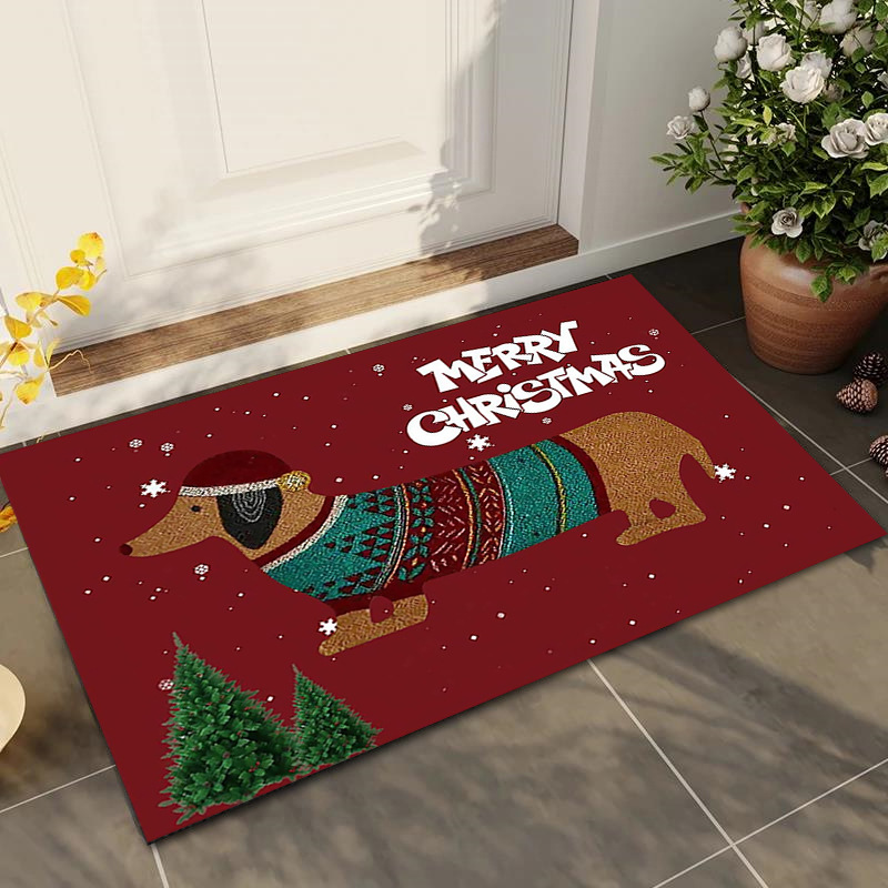 Alfombra de piso de payaso verde transfronteriza Grinch Navidad alfombra de puerta decorativa alfombra de piso al aire libre alfombra de vacaciones de Navidad