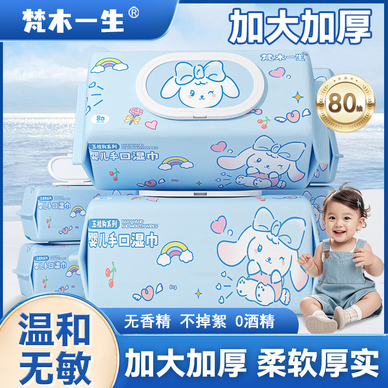 Baby Hand and Mouth Wipes, Extra Large and Thick, for Summer Outdoor Travel, Sports Events, Home Cleaning, Economical Pack Baby Hand and Mouth Wipes, Extra Large and Thick, for Summer Outdoor Travel, Sports Events, Home Cleaning, Economical Pack
