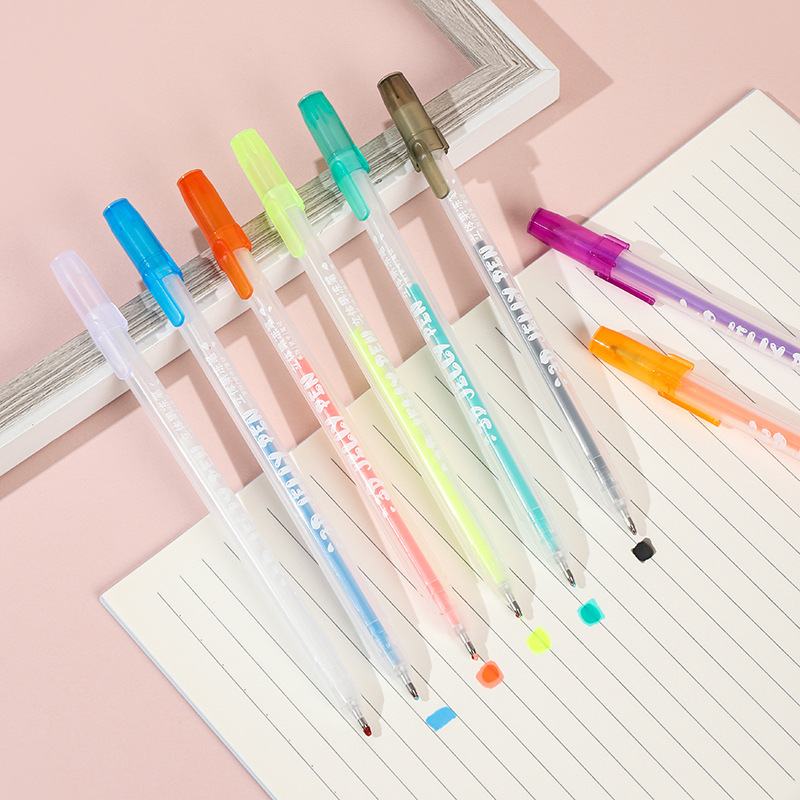 Nuevo color 3D estereoscópio gelatina bolígrafo de color estudiantes bolígrafo de marca de trazos clave bolígrafo de graffiti al por mayor