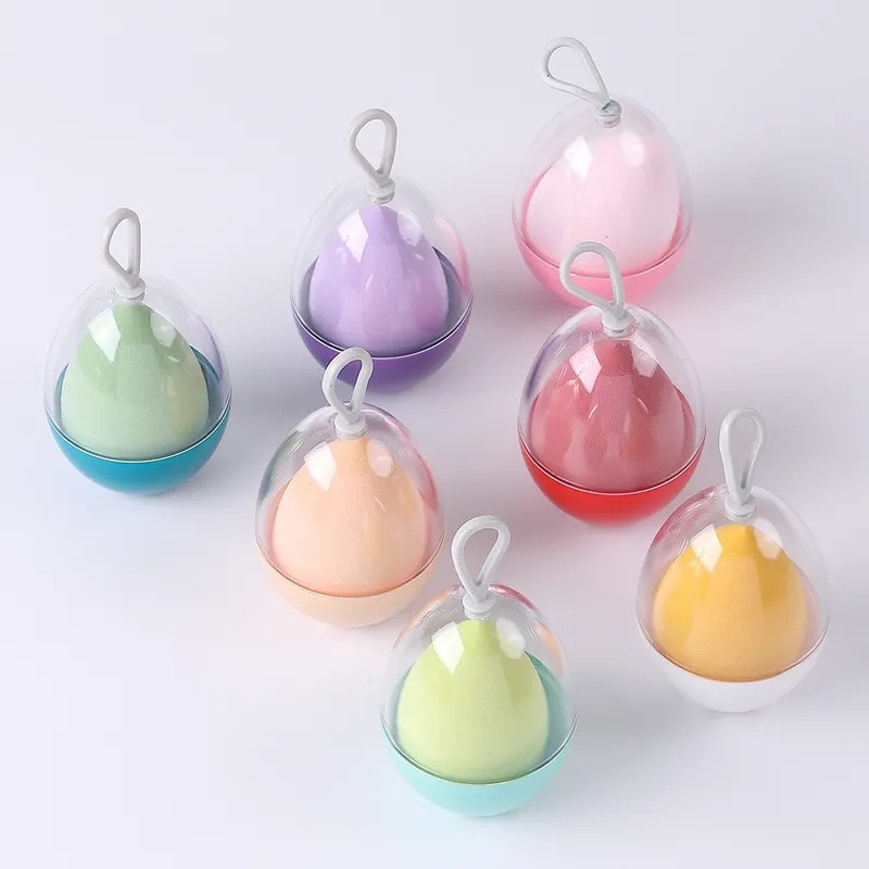Esponja de maquillaje transfronteriza con forma de huevo, sin látex, en forma de calabaza, gota de agua, esponja de maquillaje en ángulo, huevo de belleza