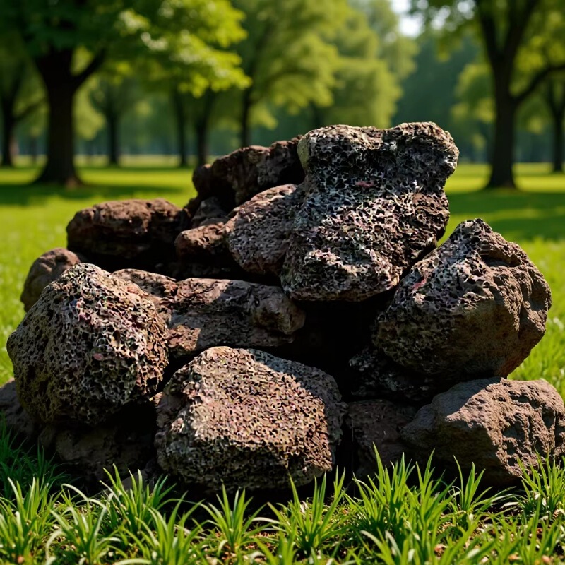 Fish Tank Filter Particles Natural Volcanic Stone Black and Red Large Pieces of Landscape Rock Lava Stone