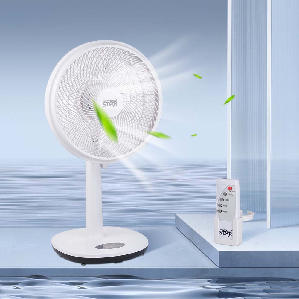 Winningstar transfronterizo exclusivamente para uso doméstico de 16 pulgadas 50W sacudiendo la cabeza, ventilador eléctrico de elevación de control remoto portátil de pie