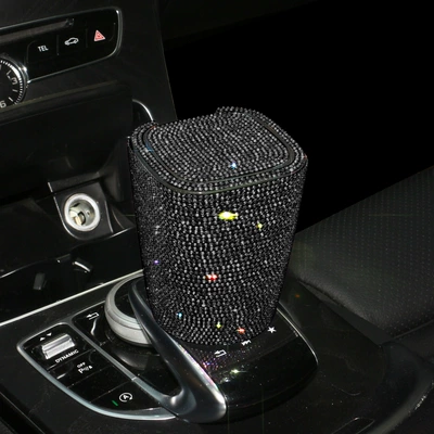 LED light car ashtray, Car ashtray - ashtray-black-diamond