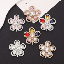 弋恋新款合金水滴花朵手机壳饰品配件diy洞洞鞋配件手机美容钻饰