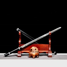 龙泉市宝剑高锰钢一体唐剑棍中刀剑反接刀具车载防身冷兵器未开刃