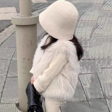 2025秋冬新款韩版儿童皮草马甲男女宝宝洋气百搭仿狐狸毛背心外穿