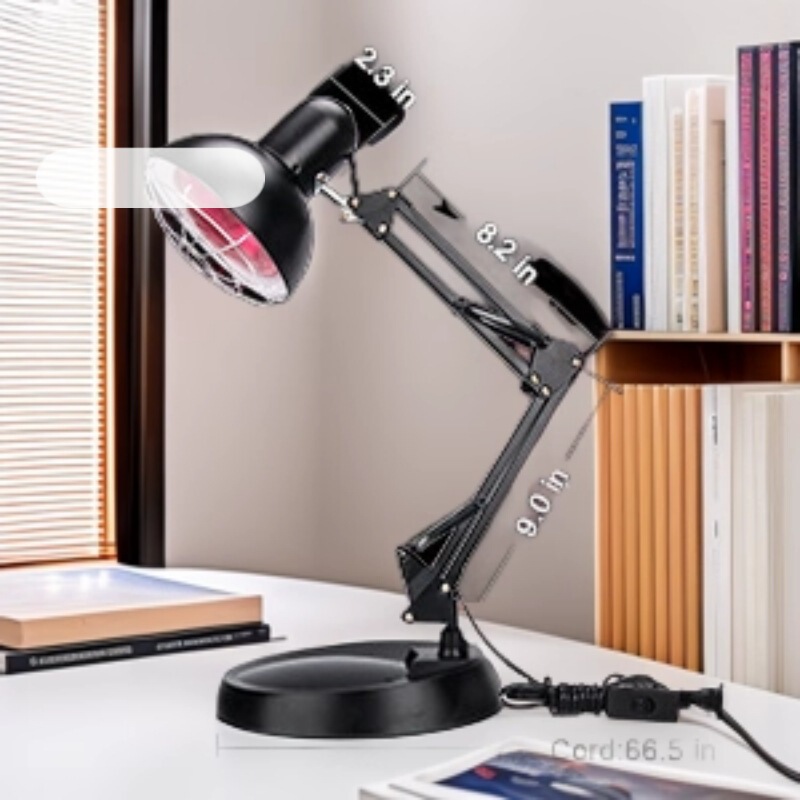 Cross-Border New Desktop Infrared Heating Lamp for Home Portable Health and Beauty Salon Physiotherapy Shop Red Light Lamp Wholesale