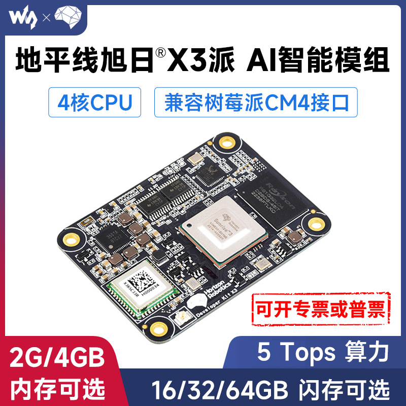 微雪 地平线开发板 RDK X3 MODUL 多版本可选X3核心模组 旭日X3派