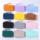 Square Silicone Storage Bag Large Capacity Zipper Daily Toiletries Storage Bag Solid Color Silicone Cosmetic Storage Bag