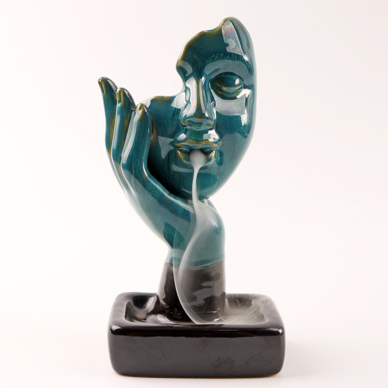 现代简约人物摆件客厅家居装饰品艺术工艺品花插摆设倒流香炉