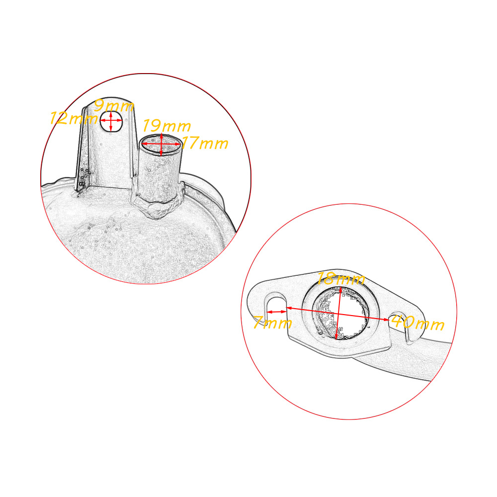 Pw50 Motorcycle Children's Vehicle Exhaust Pipe Assembly Kit Front and Rear Exhaust Pipes